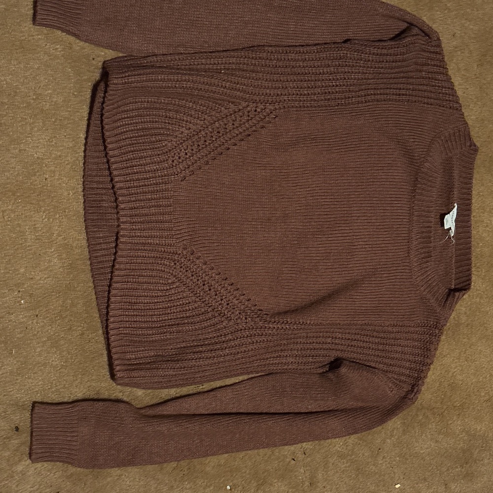 Aeropostale Brown cropped sweater